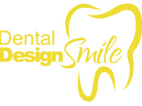 Logo of Dental Design Smile featuring a modern, sleek design in white and yellow colors