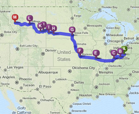 Our Route Across the Country – Part 2