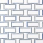 Interlace White Thassos & Blue Macauba