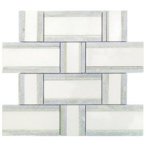 Interlace Thassos, Ming Green & Blue Celeste