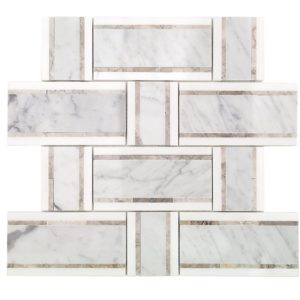 Interlace White Carrara, Temple Gray & Thassos