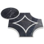 Mj Star 2.0 Nero Marquina With Thassos Lines And Nero Marquina Circle