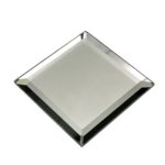 Mirror Dark Gray 4 x 4 Beveled