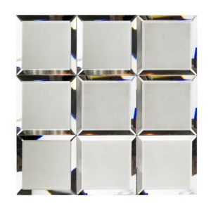 Mirror Dark Gray 4 x 4 Beveled