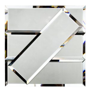 Mirror Dark Gray 4 x 12 Beveled