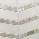 Heraldry White Thassos With Mother Of Pearl Line