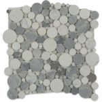 Marble Motion Circles Carrara Thassos & Bardiglio Nuvolato
