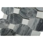 Long Octagon Pattern Dark Bardiglio & Thassos Dot