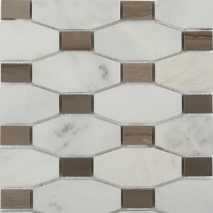 Long Octagon Pattern Asian Statuary & Athens Gray Dot