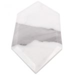 Elongated Beveled Hexagon Calacatta