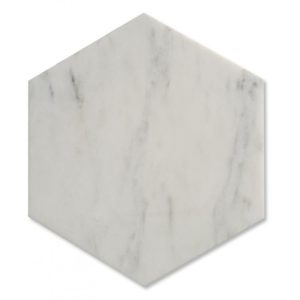 Epoch White Carrara 10" Hexagon Honed
