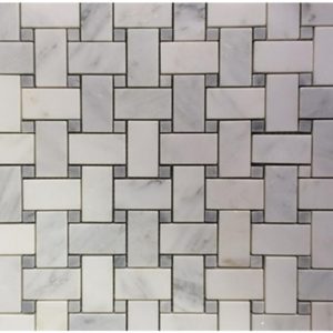 Basket Weave Asian Statuary Honed With Lady Gray Dot