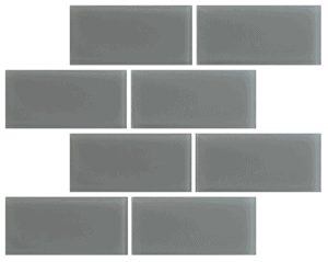 Hailstorm 3" x 6" Subway Glass