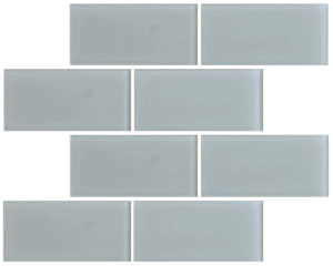 Whisper Gray 3″ x 6″ Subway Glass