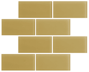 Saffron 3" x 6" Subway Glass