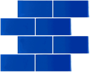 Caribbean Blue 3" x 6" Subway Glass