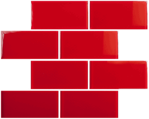 Cardinal 3" x 6" Subway Glass