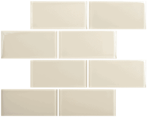 Ivory 3" x 6" Subway Glass