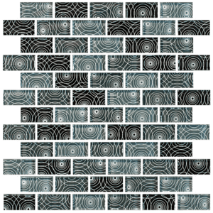Circles Glass 1" x 2" Brickset