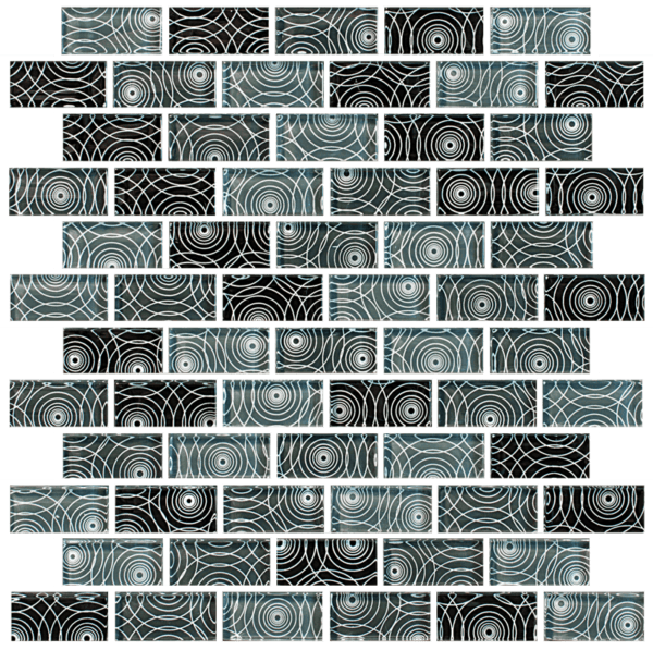 Circles Glass 1″ x 2″ Brickset