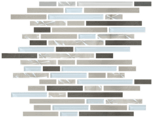 Titanium and Glass Random Linear Mosaic