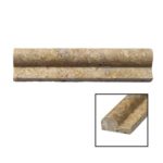 Stone Brushed Chair Rail 2 x 8 Wild Travertine