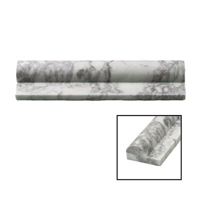 Stone Brushed Chair Rail 2 x 8 White Carrara
