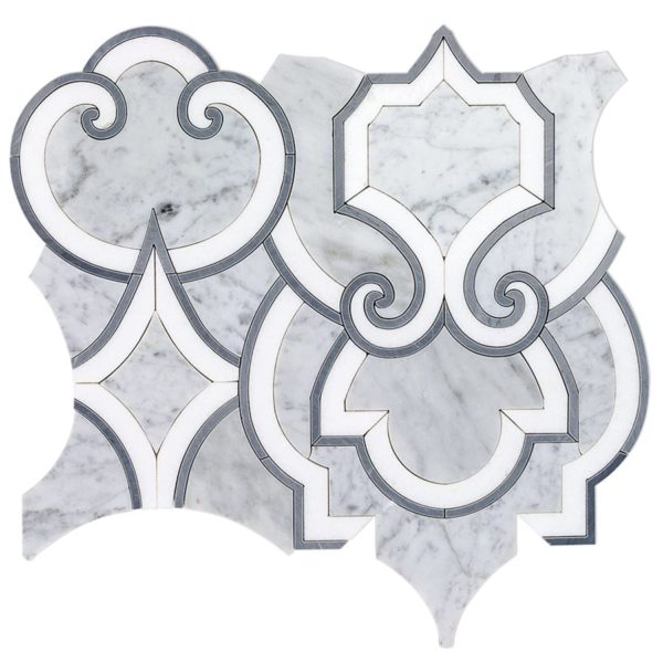 Mj Lemuria – White Thassos, White Carrara & Bardiglio Imperiale