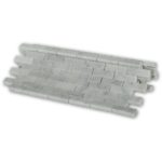White Carrara 1 / 2 x 2 Brick