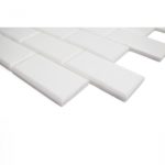 White Carrara 2 x 4 Beveled Brick
