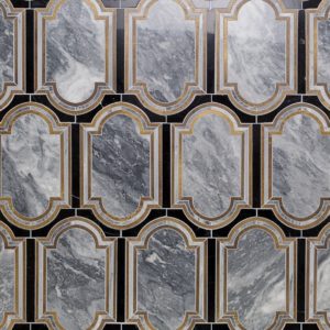 Ornato Messina – Bardiglio Imperial, Brass & Black Jade