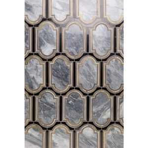 Ornato Messina – Bardiglio Imperial, Brass & Black Jade