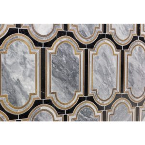 Ornato Messina – Bardiglio Imperial, Brass & Black Jade