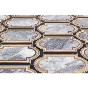 Ornato Messina – Bardiglio Imperial, Brass & Black Jade