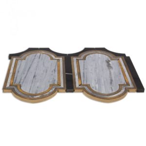 Ornato Messina – Bardiglio Imperial, Brass & Black Jade