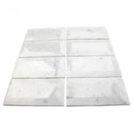 Beveled White Carrara 3 x 6 Polished