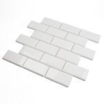 White Carrara 2 x 4 Beveled Brick