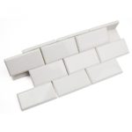White Carrara 2 x 4 Beveled Brick