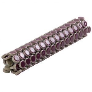 Simple Rimmed Penny Rounds Plum