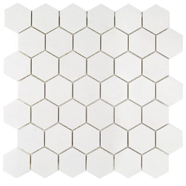 White Thassos 2″ Hexagon