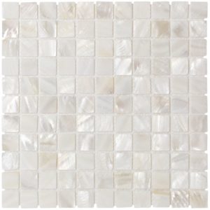 Pearl White Flat 1 x 1 Squares