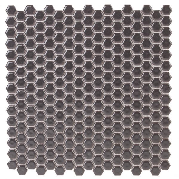 Simple Rimmed Hexagon Charcoal