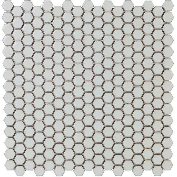 Simple Hexagon Solid Polished White