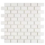 White Thassos 1 x 2 Brick