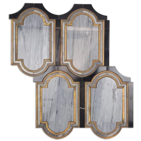 Ornato Messina – Bardiglio Imperial, Brass & Black Jade