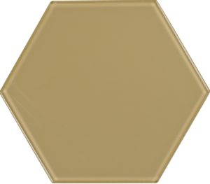 8" Glass Hexagon Sand Dollar