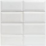 White Thassos Beveled Edge 3 x 6 Polished