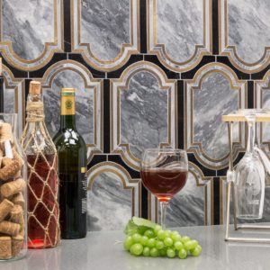 Ornato Messina – Bardiglio Imperial, Brass & Black Jade