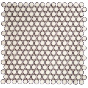 Simple Rimmed Penny Rounds Vintage White
