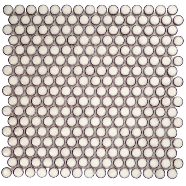 Simple Rimmed Penny Rounds Vintage White